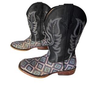 Roper Cowgirl Western Boots Geometric Glitter Little Girls Size 2